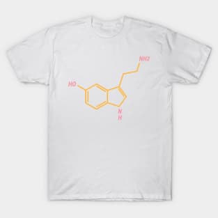 Serotonin Molecule Yellow T-Shirt